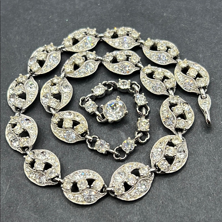 Gorgeous Vintage Bogoff Rhinestone Necklace